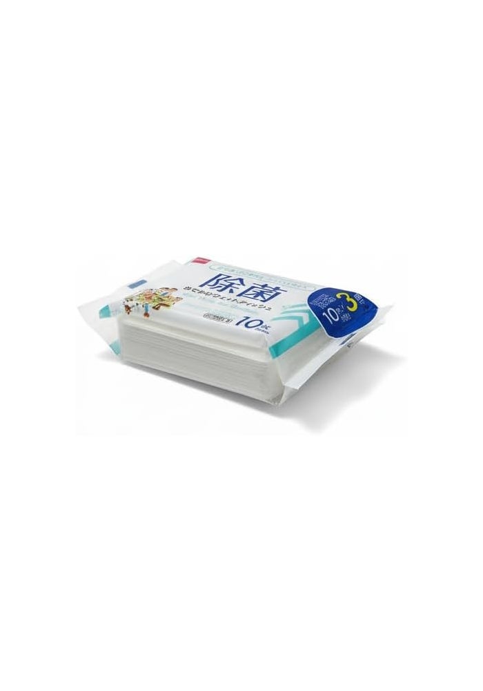 DAISO Wet Wipes for Outings - 10 Sheets - Compact Size - Travel & Portable Hand Cleaning Wipes - Image 2